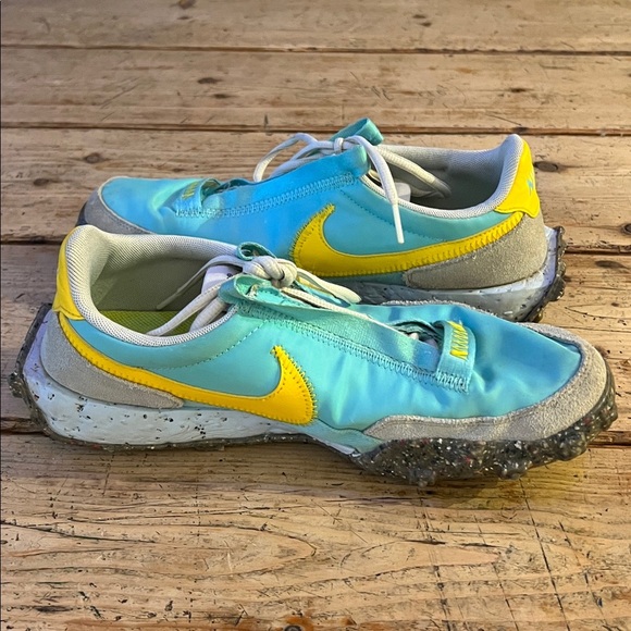 Nike Waffle Racer Crater Sneakers in Bleached Aqua - Picture 10 of 14